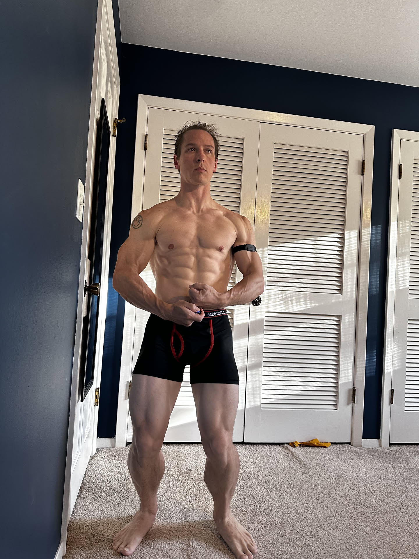 Right now, mid second cut, six-pack
